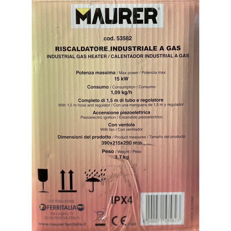 Generatore aria calda a gas MAURER vendita, prezzo  Ingrosso e dettaglio  materiali e prodotti per imprese edili